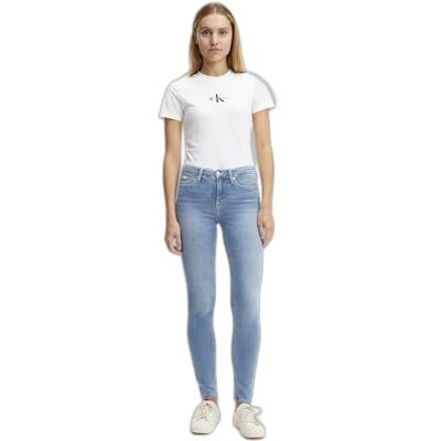 Calvin Klein Donna Jeans Mid Rise Skinny Fit, Blu (Denim Light), 24W/30L Calvin Klein Donna Jeans Mid Rise Skinny Fit, Blu (Denim Light), 24W/30L