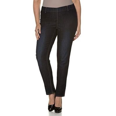 Ulla Popken Donna Jeggings Denim, Pantaloni Sienna, Blu Jeans Scuro, 45W x 32L Ulla Popken Donna Jeggings Denim, Pantaloni Sienna, Blu Jeans Scuro, 45W x 32L