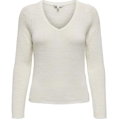 Only Onlgeena L/S V-Neck Knt Nca, Ballerino di Nuvola, S Only Onlgeena L/S V-Neck Knt Nca, Ballerino di Nuvola, S