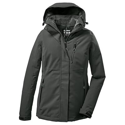 Killtec Kow 140 Wmn Jckt Giacca funzionale con cappuccio staccabile con zip Donna, oliva scuro, 50 Killtec Kow 140 Wmn Jckt Giacca funzionale con cappuccio staccabile con zip Donna, oliva scuro, 50