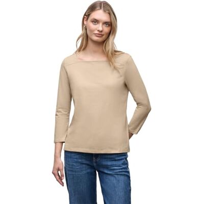 Street One 3228254 Maglietta con Collo carreggiato, Beige Sanded Mel, 44 Donne Street One 3228254 Maglietta con Collo carreggiato, Beige Sanded Mel, 44 Donne
