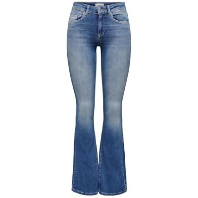 Only Damen Onlblush Mid Flared Dnm Rea1319 Noos Medium Blue Denim Xs/30L Only Damen Onlblush Mid Flared Dnm Rea1319 Noos Medium Blue Denim Xs/30L