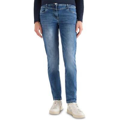 Cecil Straight Leg Jeans Mid Blue Wash 33 Cecil Straight Leg Jeans Mid Blue Wash 33