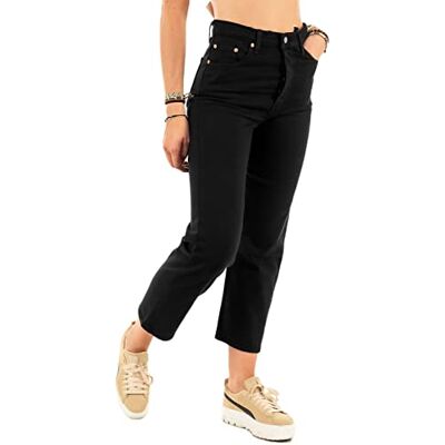 Levis Ribcage Straight Ankle Jeans, Black Heart, 34W / 29L Donna Levis Ribcage Straight Ankle Jeans, Black Heart, 34W / 29L Donna