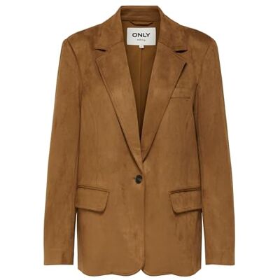 Only Onlina Life L/S Faux Suede Blazer TLR, Nuthatch, 40 Donna Only Onlina Life L/S Faux Suede Blazer TLR, Nuthatch, 40 Donna