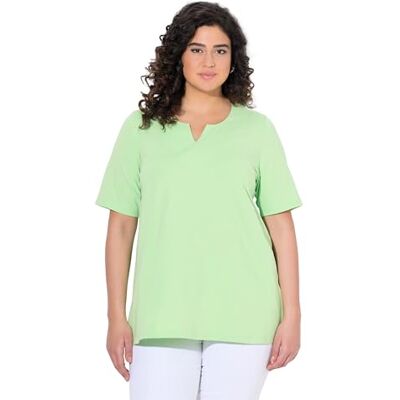 Ulla Popken Maglietta da Donna Taglie Forti, Taglie Forti, Linea A, Scollo a Tunica, Mezza Manica, Verde, 52/54 IT Ulla Popken Maglietta da Donna Taglie Forti, Taglie Forti, Linea A, Scollo a Tunica, Mezza Manica, Verde, 52/54 IT
