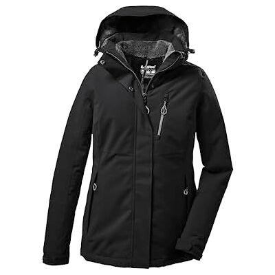 Killtec Kow 140 Wmn Jckt Giacca funzionale con cappuccio staccabile con zip Donna, nero, 44 Killtec Kow 140 Wmn Jckt Giacca funzionale con cappuccio staccabile con zip Donna, nero, 44