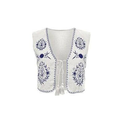 Only Onlthyra Sl Emb WVN Gilet da donna, ballerino di nuvola, L Only Onlthyra Sl Emb WVN Gilet da donna, ballerino di nuvola, L
