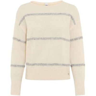 BRAX Style.Lisa Lightweight Alpaca Sequins Stripe Pullover, 08 Grigio Cozy, 40 Donna BRAX Style.Lisa Lightweight Alpaca Sequins Stripe Pullover, 08 Grigio Cozy, 40 Donna