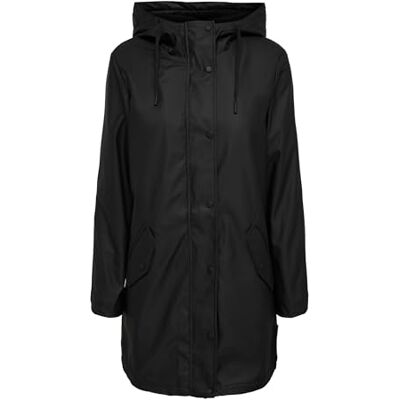 Only Onlsally Giacca da donna Raincoat OTW Noos Rain, Black/Black Teddy, XS Only Onlsally Giacca da donna Raincoat OTW Noos Rain, Black/Black Teddy, XS