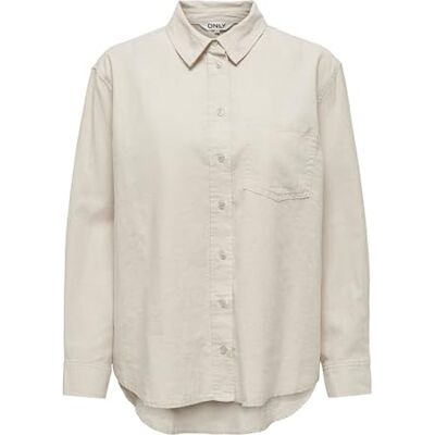 Only Onltokyo L/S Camicia Misto Lino Pnt Noos Donna, Raggio di Luna, M Only Onltokyo L/S Camicia Misto Lino Pnt Noos Donna, Raggio di Luna, M