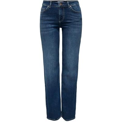 Only Damen Onlblush Mid Straight Dnm Tai021 Noos Dark Blue Denim S/34L Only Damen Onlblush Mid Straight Dnm Tai021 Noos Dark Blue Denim S/34L
