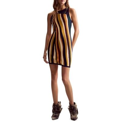 Desigual Abito Senza Maniche della Collezione Donna, Arancione, XS Desigual Abito Senza Maniche della Collezione Donna, Arancione, XS