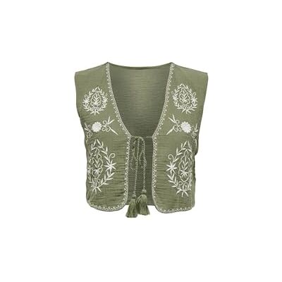 Only Onlthyra SL EMB Gilet Wvn, Kalamata, M Only Onlthyra SL EMB Gilet Wvn, Kalamata, M