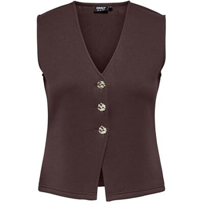 Only Vest Onlnaomi S/L Gilet Swt, Cioccolato decadente, L Donna Only Vest Onlnaomi S/L Gilet Swt, Cioccolato decadente, L Donna