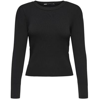 Only Onlsally L/S Puff Jumper Knt Noos Lavorato a Maglia, Nero, S Only Onlsally L/S Puff Jumper Knt Noos Lavorato a Maglia, Nero, S
