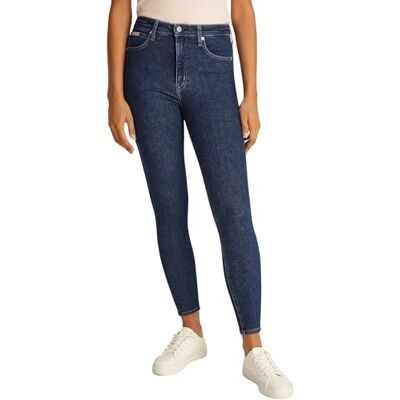Calvin Klein Donna Jeans Super Skinny Ankle Vita Alta, Blu (Denim Dark), 29W Calvin Klein Donna Jeans Super Skinny Ankle Vita Alta, Blu (Denim Dark), 29W