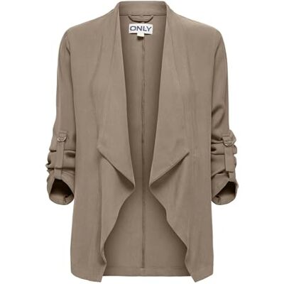 Only Open Jacket Onllalia-Giacca Aperta 3/4 Pnt, Visone Argenteo, M Donna Only Open Jacket Onllalia-Giacca Aperta 3/4 Pnt, Visone Argenteo, M Donna
