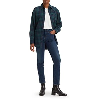Levis 724 High Rise Straight, Jeans Donna, Blue Swell, 34W / 32L Levis 724 High Rise Straight, Jeans Donna, Blue Swell, 34W / 32L