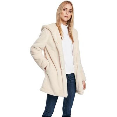 Urban Classics Giubbotto Donna Ecopelliccia con Cappuccio Extra Grande, Cappotto in Pile Corto, Tasche Laterali e Chiusura ad Occhiello, Taglie da XS a 5XL Urban Classics Giubbotto Donna Ecopelliccia con Cappuccio Extra Grande, Cappotto in Pile Corto, Tasche Laterali e Chiusura ad Occhiello, Taglie da XS a 5XL