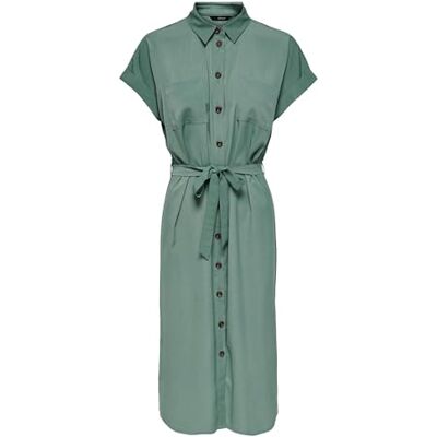 Only Onlhannover S/S Shirt Dress Noos Wvn Vestito, Laurel Wreath, 46 Donna Only Onlhannover S/S Shirt Dress Noos Wvn Vestito, Laurel Wreath, 46 Donna