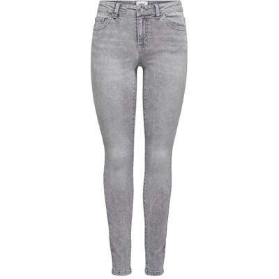 Only ONLWAUW Life Mid SK BB BJ694 Noos Jeans, Denim Grigio Medio, 36 IT/X-Large Donna Only ONLWAUW Life Mid SK BB BJ694 Noos Jeans, Denim Grigio Medio, 36 IT/X-Large Donna