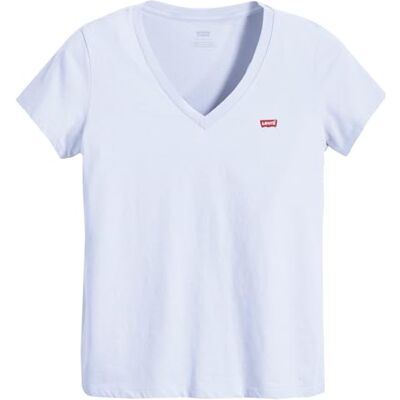 Levis Perfect V-neck, T-shirt Donna, Brunnera Blue Cotton, XL Levis Perfect V-neck, T-shirt Donna, Brunnera Blue Cotton, XL
