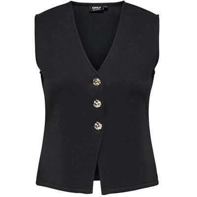 Only Onlnaomi S/L Gilet SWT, Nero, S Only Onlnaomi S/L Gilet SWT, Nero, S