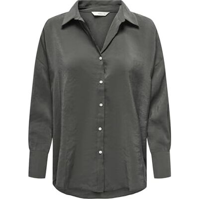 Only Onlzazima L/S Loose Shirt Wvn, Phantom, L Only Onlzazima L/S Loose Shirt Wvn, Phantom, L
