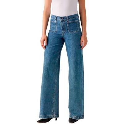 Levis 728 Tailored HR Wide Leg Mosey Mid Stone, Mosey Mid Stone, 26W x 32L Levis 728 Tailored HR Wide Leg Mosey Mid Stone, Mosey Mid Stone, 26W x 32L