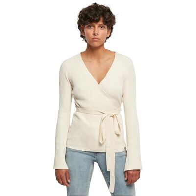 Urban Classics Maglione da Donna a Costine, Colore Bianco, Taglia S, Sabbia, S Urban Classics Maglione da Donna a Costine, Colore Bianco, Taglia S, Sabbia, S