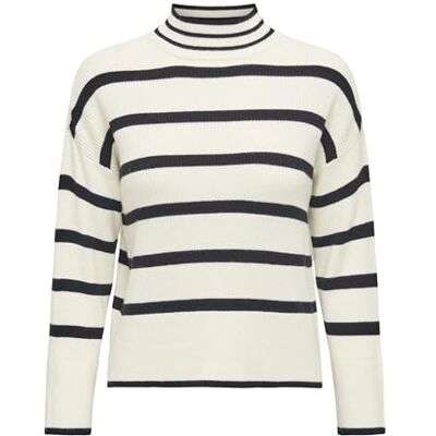 Only Felpa da Donna ONLIBI L/S HIGNECK CC Knt Maglione Whitecap Grigio/Righe:W.Melange/Black, XS Only Felpa da Donna ONLIBI L/S HIGNECK CC Knt Maglione Whitecap Grigio/Righe:W.Melange/Black, XS