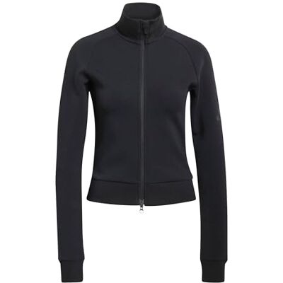 Adidas Donna Soft Lux Slim Track Top Sweatshirt, Black, XL Adidas Donna Soft Lux Slim Track Top Sweatshirt, Black, XL