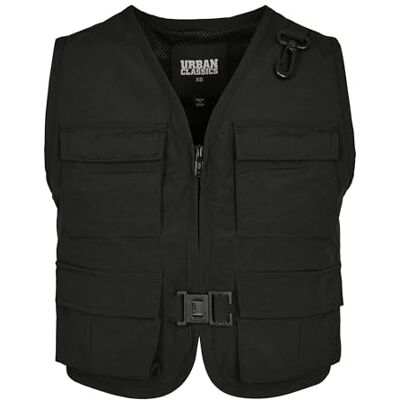 Urban Classics Ladies Short Tactical Vest, Gilet, Nero, XS Urban Classics Ladies Short Tactical Vest, Gilet, Nero, XS
