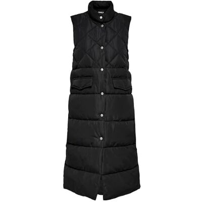 Only Gilet Trapuntato Femminile, Nero 1, S Only Gilet Trapuntato Femminile, Nero 1, S