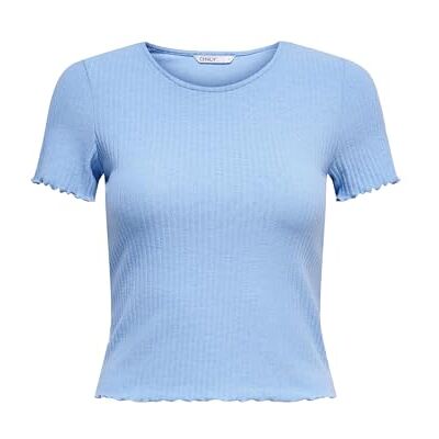 Only Onlemma S/S Short Top Noos Jrs T-Shirt, Blu, XS Donna Only Onlemma S/S Short Top Noos Jrs T-Shirt, Blu, XS Donna