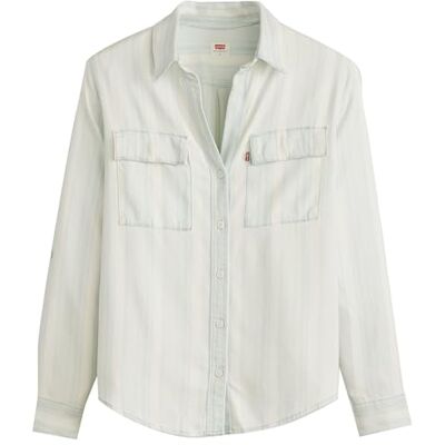 Levis Camicia da Donna Doreen Utility, Colette Stripe Ecru, XS Levis Camicia da Donna Doreen Utility, Colette Stripe Ecru, XS