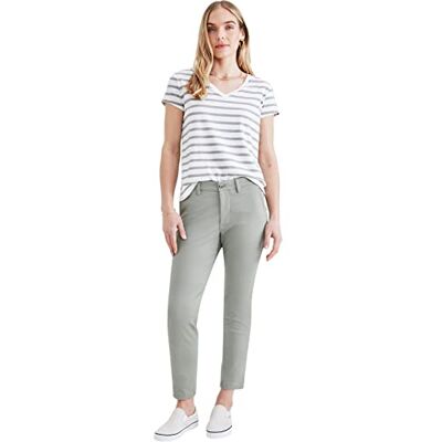 Dockers Weekend Chino Skinny Fit, Extratall, Pantaloni Casual Donna, Forest Fog, 32W Dockers Weekend Chino Skinny Fit, Extratall, Pantaloni Casual Donna, Forest Fog, 32W