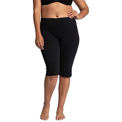 Ulla Popken Pantaloni Capri da Donna, Taglie Forti Fino a 68, Tinta Unita, Facili da Pulire e Confortevoli, Lunghezza 3/4, Nero, 62-64 Ulla Popken Pantaloni Capri da Donna, Taglie Forti Fino a 68, Tinta Unita, Facili da Pulire e Confortevoli, Lunghezza 3/4, Nero, 62-64
