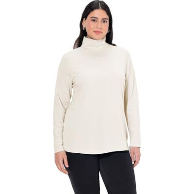 Ulla Popken Maglia da Donna trolli Basic Dolcevita, Bianco (Ecru 21), 20-22, Bianco (Ecru 21), 52-54 Ulla Popken Maglia da Donna trolli Basic Dolcevita, Bianco (Ecru 21), 20-22, Bianco (Ecru 21), 52-54