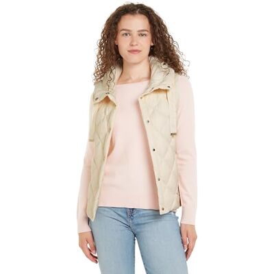 Tommy Hilfiger Gilet Donna Classic Gilet Imbottito, Bianco (Calico), S Tommy Hilfiger Gilet Donna Classic Gilet Imbottito, Bianco (Calico), S