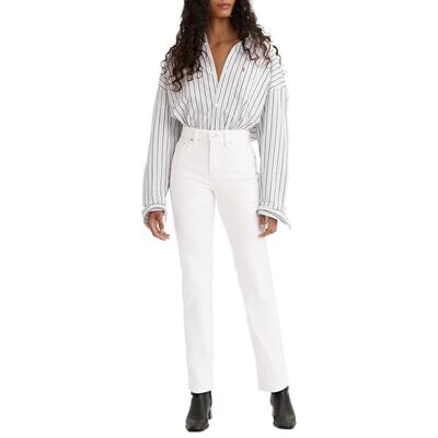 Levis 724 High Rise Straight, Jeans Donna, Western White, 32W / 30L Levis 724 High Rise Straight, Jeans Donna, Western White, 32W / 30L