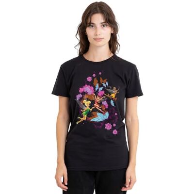 Disney Fairies And Butterflies with Tinker Bell, Rosetta T-Shirt Donna, Nero, XL Disney Fairies And Butterflies with Tinker Bell, Rosetta T-Shirt Donna, Nero, XL