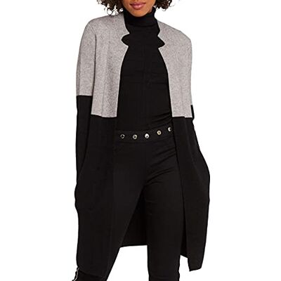Morgan Gilet Long Mblock, Maglione Cardigan Donna, Nero, TXS Morgan Gilet Long Mblock, Maglione Cardigan Donna, Nero, TXS