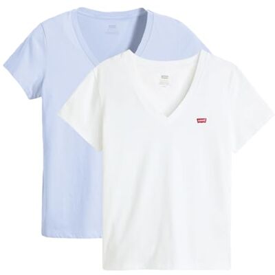 Levis Magliette 2pack Perfect Vneck Tees da Donna (Confezione da 2), XS Levis Magliette 2pack Perfect Vneck Tees da Donna (Confezione da 2), XS