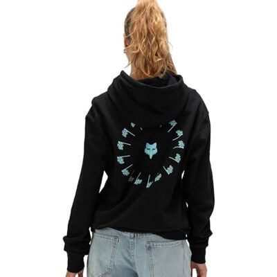 Felpa con Cappuccio Fox Lady Winners Circle Fleece PO Black S Felpa con Cappuccio Fox Lady Winners Circle Fleece PO Black S