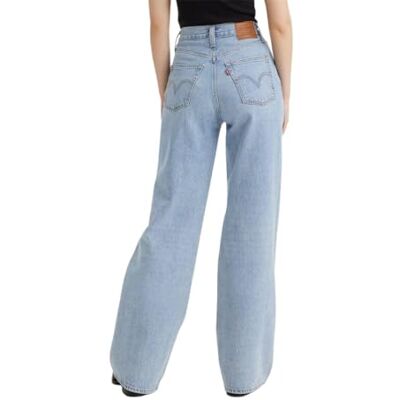 Levis Ribcage Wide Leg, Pantaloni Donna, Far And Wide, 28W / 34L Levis Ribcage Wide Leg, Pantaloni Donna, Far And Wide, 28W / 34L