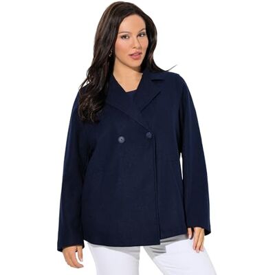 Ulla Popken Giacca in Pile da Donna, Taglie Forti, Taglie Forti, Linea A, Collo a Risvolto, a Maniche Lunghe Ulla Popken Giacca in Pile da Donna, Taglie Forti, Taglie Forti, Linea A, Collo a Risvolto, a Maniche Lunghe