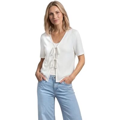 Street One Giacca in Maglia con Lacci off White 42 Street One Giacca in Maglia con Lacci off White 42