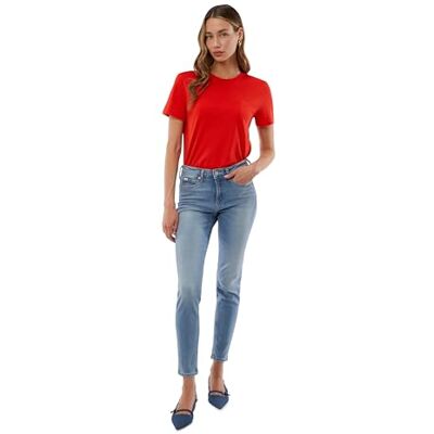 Calvin Klein Donna Jeans Mid Rise Skinny Fit, Blu (Denim Light), 28W/30L Calvin Klein Donna Jeans Mid Rise Skinny Fit, Blu (Denim Light), 28W/30L